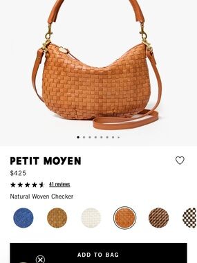Clare V Petit Moyen Woven Crossbody - Tan